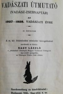 Vadászati útmutató 1927-1928