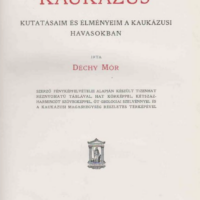 Déchy Mór kaukázus