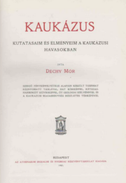 Déchy Mór kaukázus