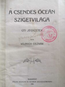 Vojnich Oszkár - A Csendes Óceán szigetvilága