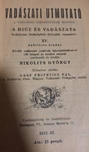 vadaszati utmutato 1941