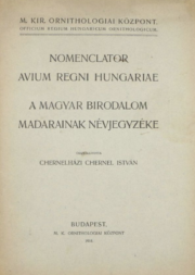 Chernel István - A Magyar Birodalom madarainak névjegyzéke