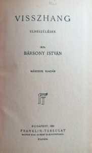 Bársony István - Visszhang