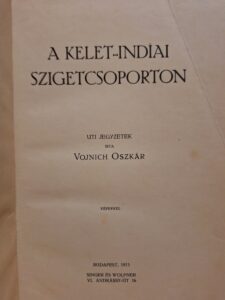 Vojnich - A Kelet-indiai szigetcsoporton