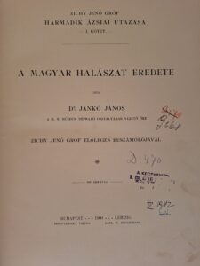 Jankó János - A magyar halászat eredete 1900