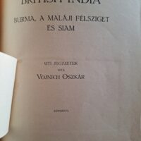 Vojnich Oszkár - British India (1913)